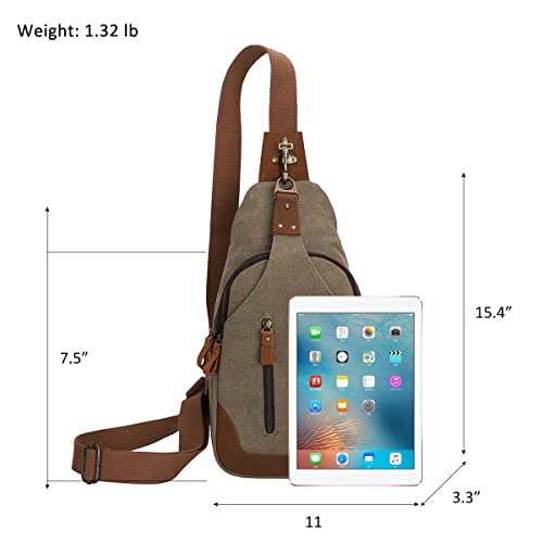 KL928 Canvas Sling Bag Crossbody Bags Casual Shoulder Daypack for Men Women3
