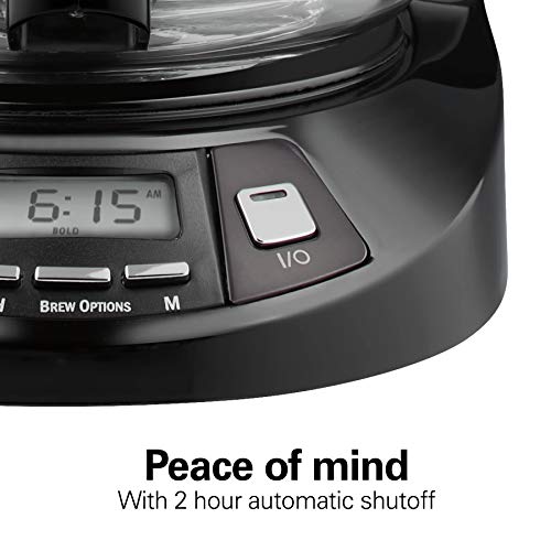 Hamilton Beach 12 Cup Programmable Drip Coffee Maker With 3 Brew Options, Glass Carafe, Auto Pause And Pour, Black Stainless (46293) #TOP4