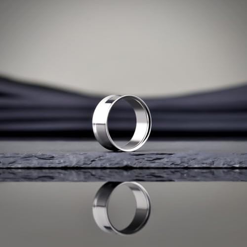 COOEAR Titanium Earrings Piercing Tunnels, 1 Pair Ear Gauges Stretchered Plugs, Steel Color Eyelet Body Jewelry.3