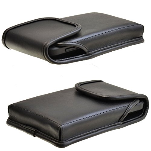 Turtleback Vertical Genuine Leather Holster Pouch Extended - Fits Htc One M8 With Otterbox - Metal Belt Clip - Magnetic Flap Closure - Made In Usa #TOP4