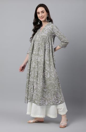 Image of Janasya Women Flared Dress