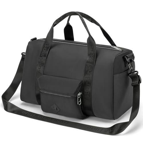 Image of For United Airline 17x10x9 Inches Personal Item Underseat Travel duffle bag, ports Tote Gym Bag,Shoulder Weekender Overnight Bag (Black)