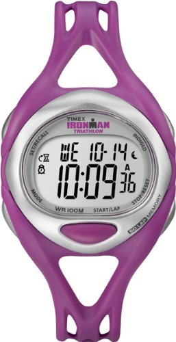 Timex Women's Quartz Watch with LCD Dial Digital Display and Pink Resin Strap T5K759SU