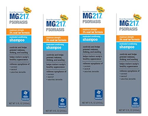 Mg217 Medicated Coal Tar Shampoo 8 Oz (4 Pack)