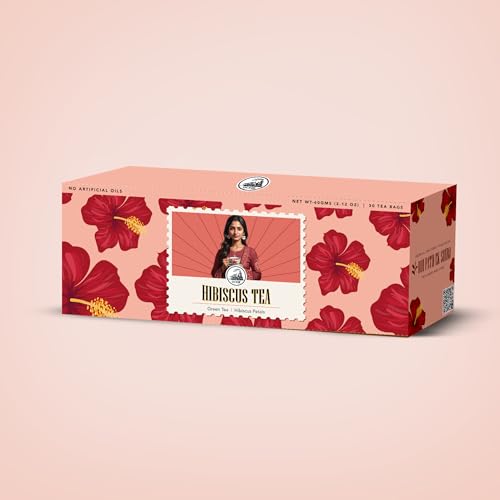 Image of Dorje Teas Hibiscus Mint Darjeeling Tea | 30 Pyramid Teabags (Pack of 1) | Selim Hill Estate | Tangy Hibiscus & Cool Mint Flavour | Rich in Antioxidants | Organic Whole Leaf Blend | 30 Cups