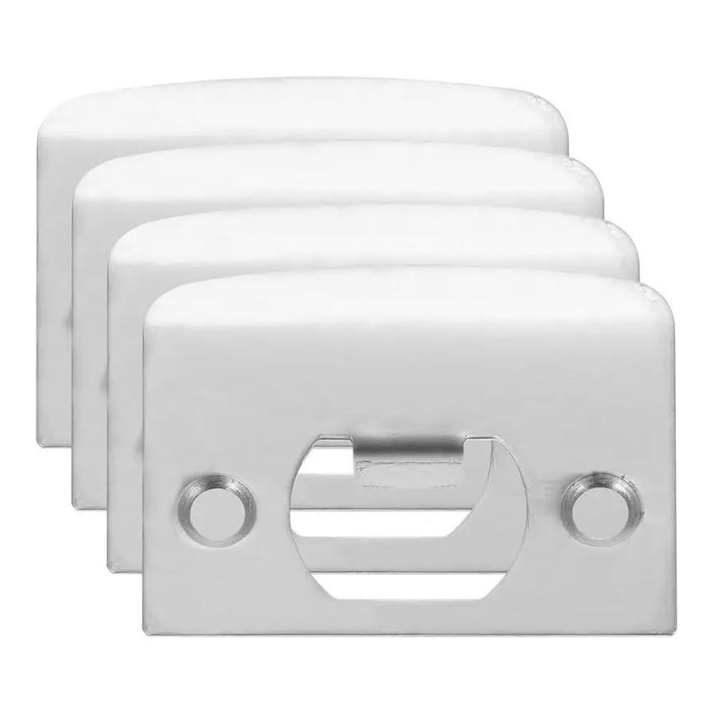 Gentryroo 4Pcs Stainless Steel Door Strike Plate Lock Cover Door Reinforcement With Screws