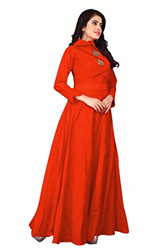 Image of DHRUVI TRENDZ Women's Cotton Regular Fit Kurta