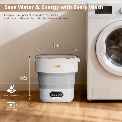 Image of 20L Portable Washing Machine,Folding Washer Machine and Spin-Dryer