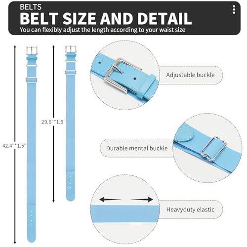 Image of QBK Toddler Baseball Socks & Belt Combo Set for Kids 2-16Y Tee Ball Socks