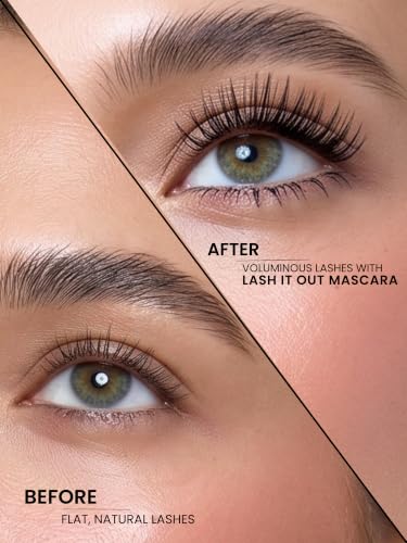 Image of FLiCKA Lash It Out Mascara Waterproof With Intense Jet Black Color| Long Lasting, Lightweight, Smudge Proof Mascara For Women, Black, 9ml