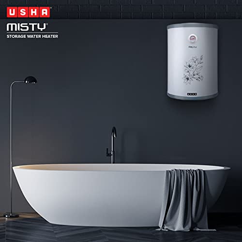 Usha Misty 6 Ltr 2000-Watt 5 Star Storage Water Heater (Grey Magnolia)