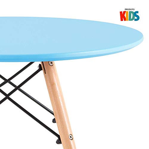 Kit infantil - Mesa Eames Junior azul + 4 cadeiras Eames Junior azul