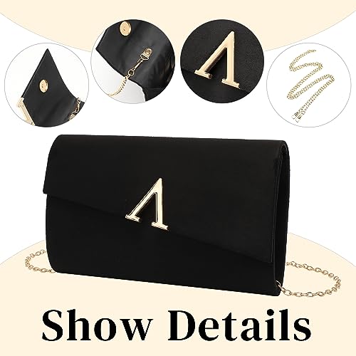 Image of YYW Evening Clutch Purse Faux Suede Handbags Small Wedding Purses for Women Elegant Ladies Formal Crossbody Shoulder Bag