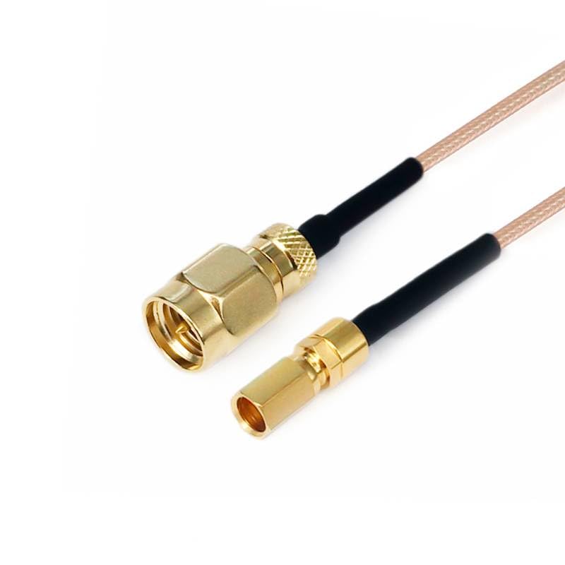 RF Coaxial Cable Assembly, SMA Male to SSMC Female, RG178 Flexible, DC-3GHz (1500 mm)