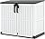 LHBGO Horizontal Storage Shed, Outdoor Resin Storage Shed 36 Cu. Ft. Garden Extra Large Capacity Weather Resistant Storage Box, Lockabl Waterproof Shed for Garbage Cans, Garden Tools, Light Gray