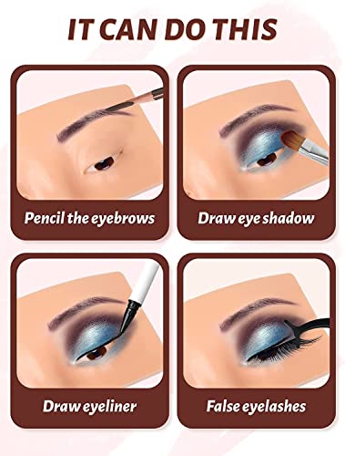 PUNZONE Makeup Practice Face Board Practice Skin Board for Makeup Practice Mask Skin Face Eye Makeup Practice for Beginner Makeup Artists (Pack of 1 Piece, Skin) - Image 4