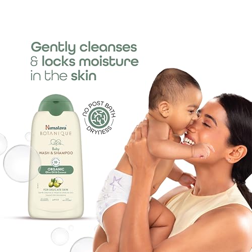 Image of Himalaya Botanique Baby Wash & Shampoo|Organic |No Post-Bath Dryness|200 ml