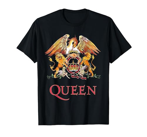 Écusson Classique Officiel Queen T-Shirt T-Shirt, Homme, Noir, L
