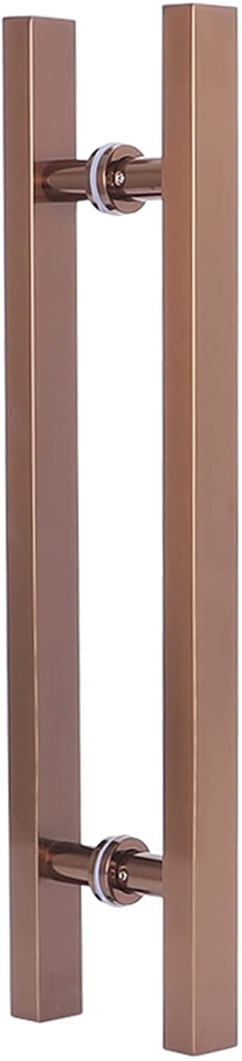 SaryEdge Door Handle/Barn Door Set,50/60/80/100/120cm Extra Long Gold Stainless Steel Door Handle Push Pull, Barn Door Handle for Wooden/Glas,Rose Gold-50cm/19.7in-30,Rose Gold-50cm/19.7in-30cm