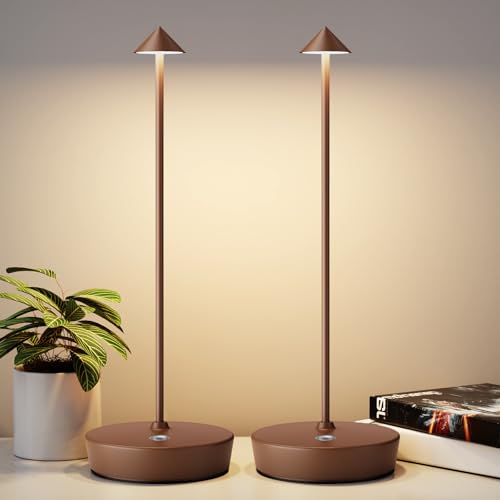 Lampe de table sans fil pour terrasse et restaurant, luminaire rechargeable extérieur étanche