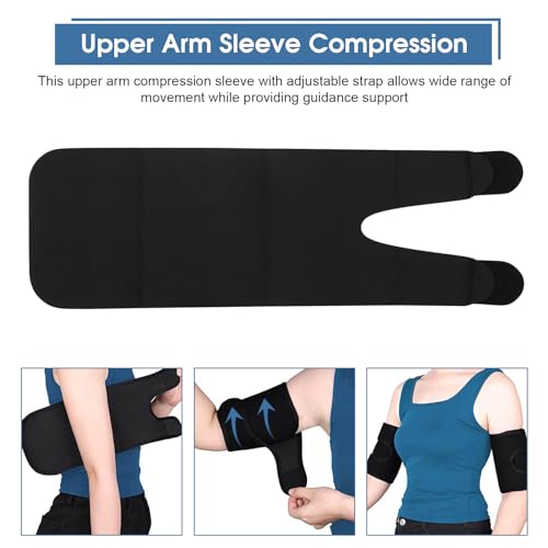 Upper Arm Sleeve Compression, Bicep Tendonitis Brace Compression Sleeve Adjustable Elbow Brace Arm Support Wrap for Upper Arm - Image 4