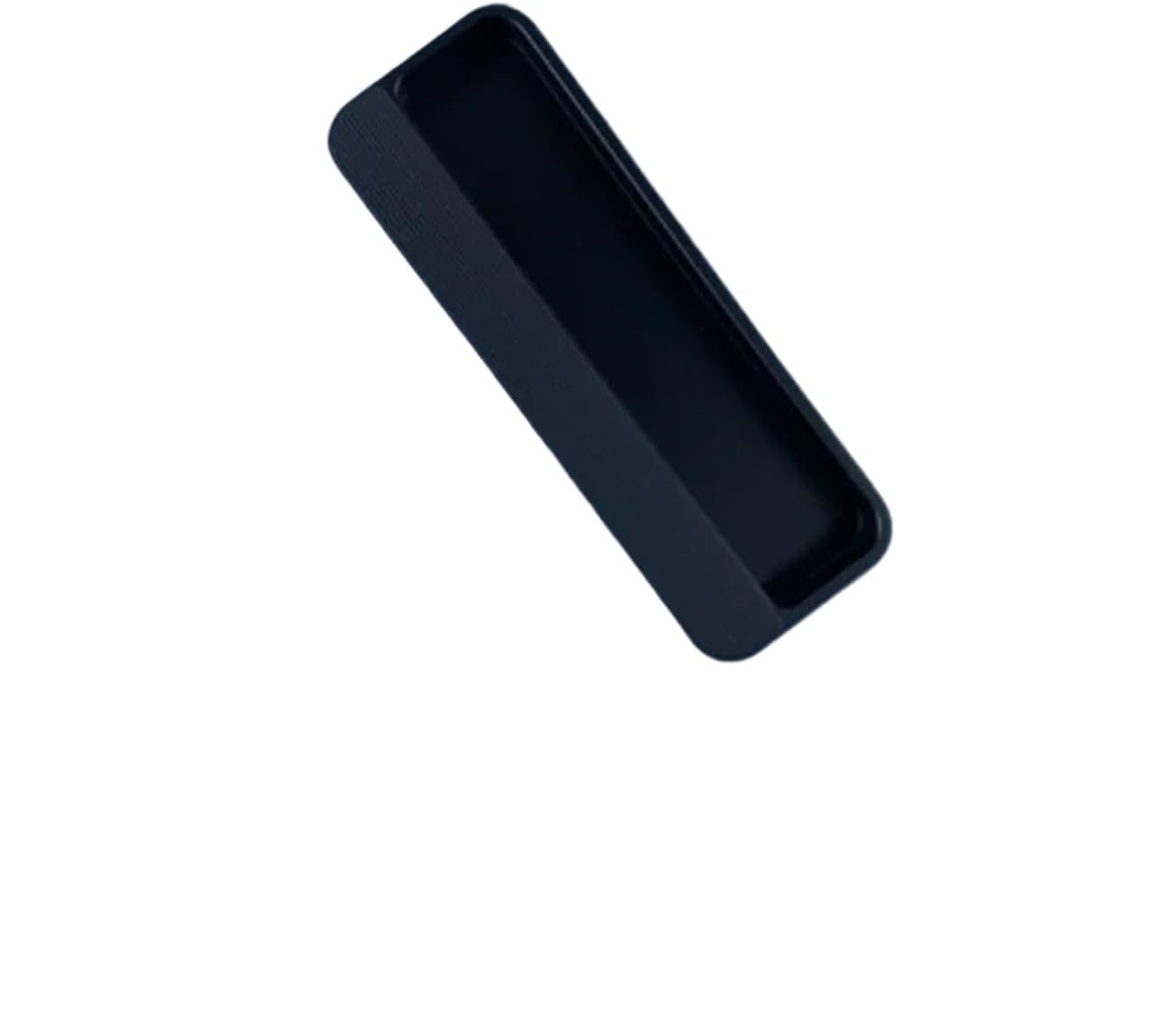 ATEUXOL Recessed Door Handles Simple Embedded Wardrobe, Handle Cabinet Sliding Hidden Folding(Black 140mm)