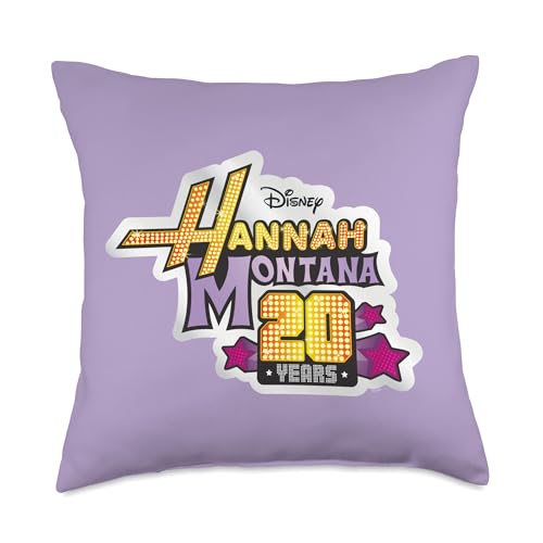 Disney Hannah Montana 20th Anniversary Official Logo Throw Pillow