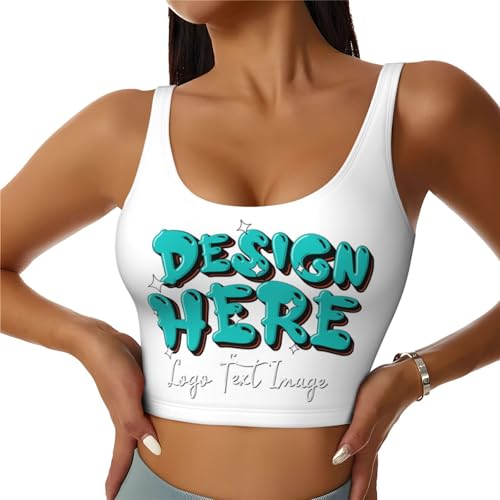Custom Sports Bras Design Your Own Images Custom Yoga Tank Top Add Your Text Personalized Gifts 2 Sides Print4