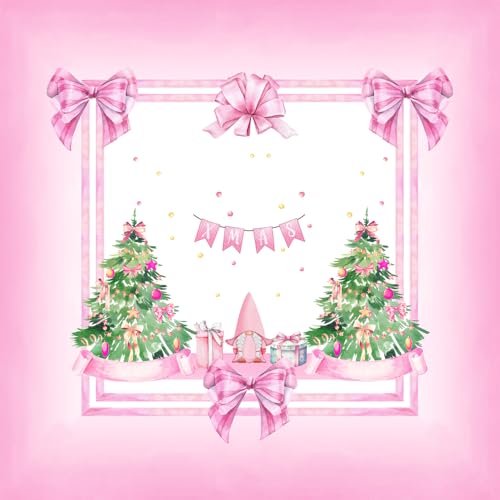 PETTI Artigiani Italiani, Christmas Table Runner, Kitchen Runner 140x40 cm, Elegant Pink Gnome Christmas Table Runner - Image 4