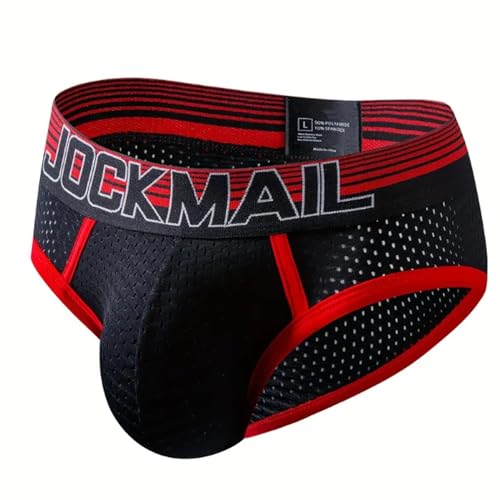JOCKMAIL Men's Underwear Briefs Men's Sexy Underwear Breathable Mesh Briefs Soft Bulge Pouch Underwear2