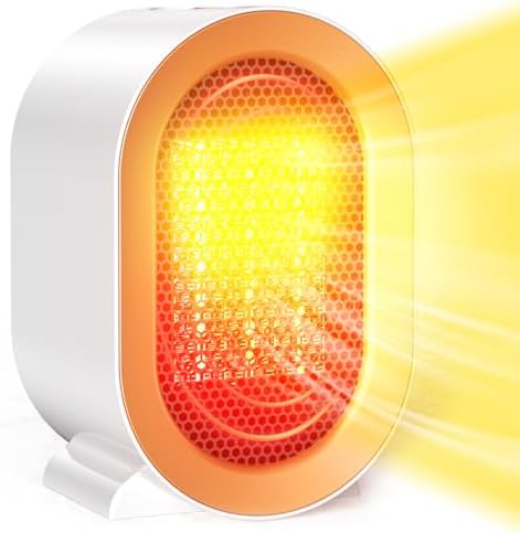 Timiyou Electric Heater, 800/1200W Low Energy Silent Space Heater...