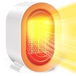 Timiyou Electric Heater, 800/1200W Low Energy Silent Space Heater, Thermostat 2 Modes, Overheating & Tip-Over Protection Quiet& Powerful Portable Ceramic Fan Heaters for Home Bedroom