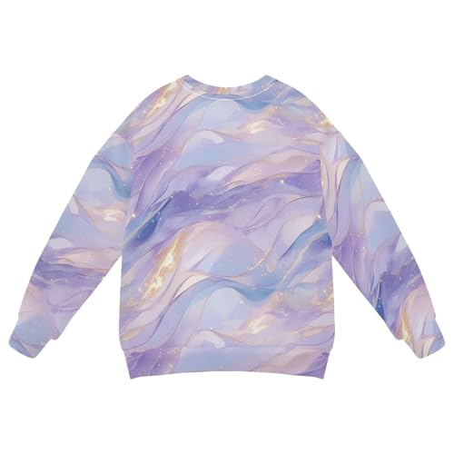 Wudan Liquid Purple Big Girls Hooded Sweatshirt Crewneck Hoodies for Girls2