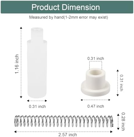 Storm Door Hinge Pin Kit K 5131 - 2-9/16" Steel Springs, 5/16" Nylon Pins & Bushings - 3 Sets Compatible with Prime-Line