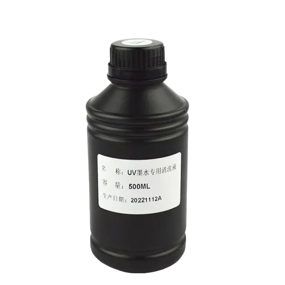 Líquido de Limpieza de 500ML Compatible con Limpiador de Tinta de solución de Limpieza de Cabezal de impresión de Impresora Roland Mimaki(500ML)
