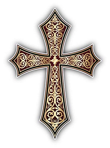 Ornamental Cross Religion Art Decor Sticker for Scrapbooking, Calendars, Arts, Kids DIY Crafts, Album, Bullet Journals 50 Pack