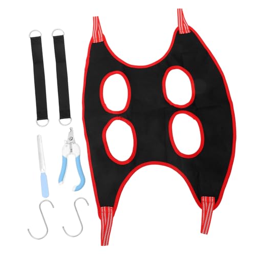 VICASKY Ergonomic Cat Dog Nail Trimming Hammock Pet Grooming Tool Safe Hanging Harness for Home/Shop Use Random Color