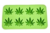 Fairly Odd Novelties Cannabis Marijuana Pot Leaf Shape Stoner Ice Cube Tray Mold Novelty Gag Gift, One Size, Green