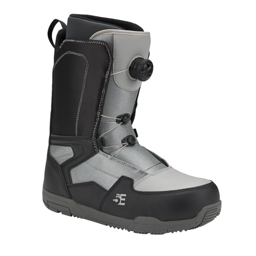 5th Element ST Lace and Dial Snowboard Boots for Men - Black Compatible with...