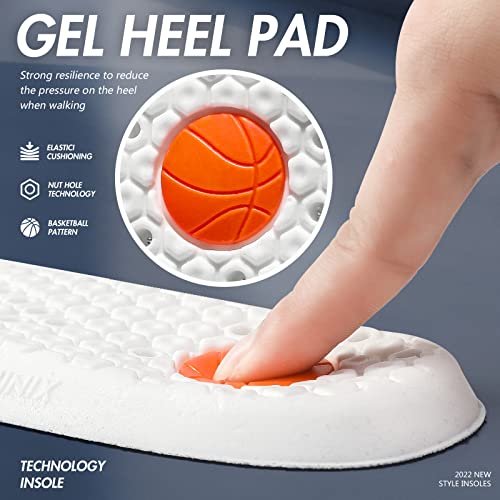 Image of XINIFOOT 3 Pairs Premium Comfort Shoe Replacement Insole, Shock Absorption Elastic Cushion Inserts, Breathable Shoe Inner Soles for Men