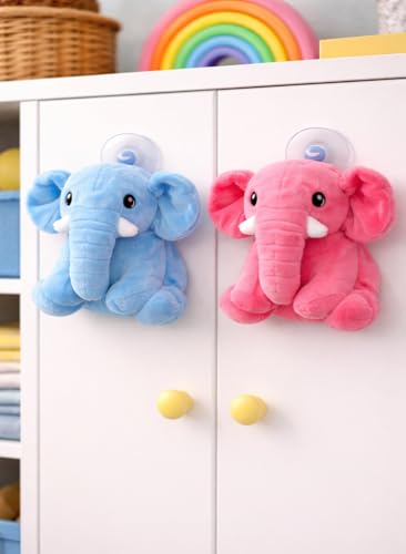 Image of Soft Plush Elephant Toy Set for Kids Age 3+ Years - Cute Stuffed Animal Teddy, Cuddly Baby & Toddler Soft Toys, Gift for Boys & Girls (Colors May Vary)