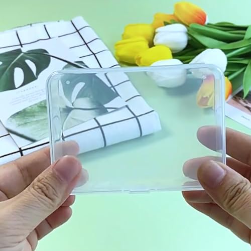 Image of 12 Pack Rectangle Plastic Clear Storage Containers Box (3.54 x 2.36 x 0.87 inch) for Beads, Coins, Safety Pins and Other Craft Jewelry Watch Findings