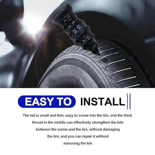 Image of Tire Repair Nails,Tire Screw Plug Fast Tool Self-Service Tire Repair Nail,for Car, Truck, Jeep,Tractor, Motorcycle, ATV tire Puncture Repair,Vacuum Tyre Repair Screws Fast Repair Kits (60)