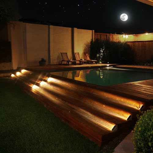 Jofios 61204 Solar Step Lights For Outside,16Pack Solar Step Lights Outdoor Waterproof Ip67,Stair Lights Outdoor,Stair Lights Outdoor Solar Power,Patio,Front Step,Deck(Warm Lights)… thumb #4