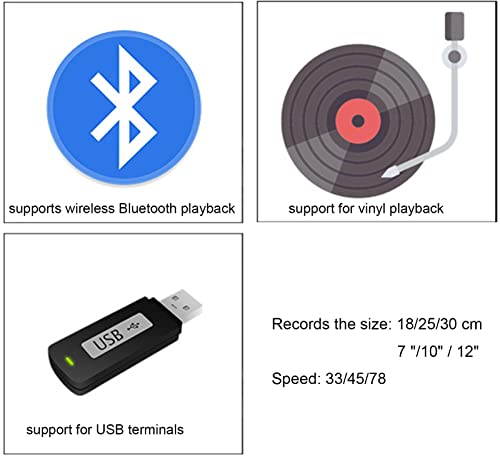 Tourne-Disque Bluetooth avec Haut-parleurs stéréo Tourne-Disque à 3 Vitesses pour disques Vinyle Valise Portable Tourne… - Les Beatles, Paul McCartney, John Lennon, RIngo Starr, George Harrison Tourne-Disque Bluetooth avec Haut-parleurs stéréo Tourne-Disque à 3 Vitesses pour disques Vinyle Valise Portable Tourne… – Image 4