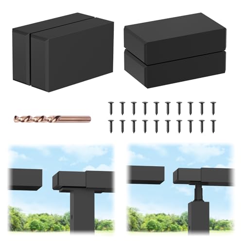 Accessoires main courante plate noire connecteur extension rigide