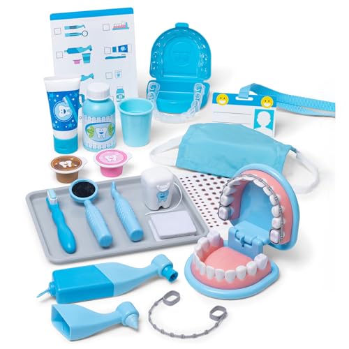 Melissa & Doug Set Per Piccoli Dentisti - Gioco Dentista Con Attrezzi, Valigetta Medico, Giocattolo Educativo, Giochi Di Imitazione Montessori, Regalo