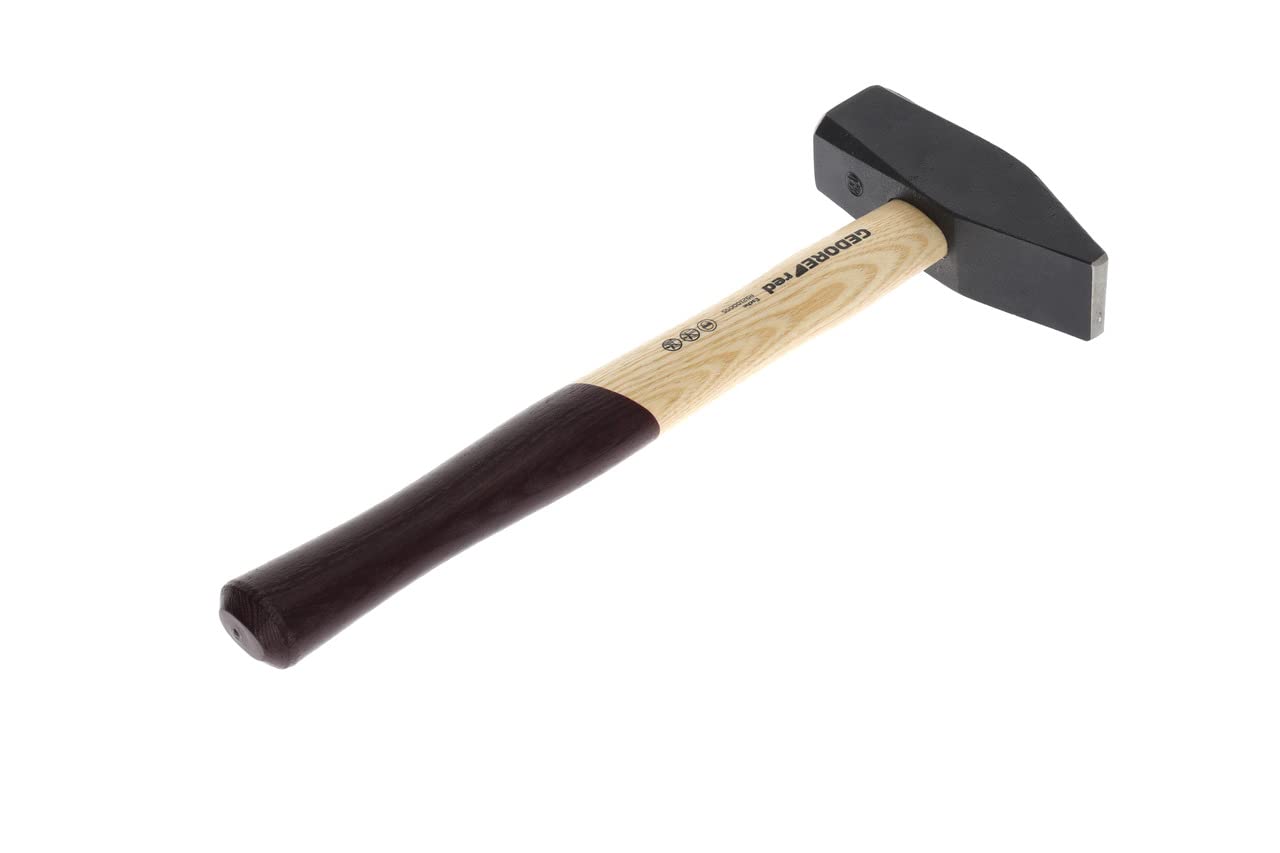 GEDORE red Marteau Europe centrale avec manche en bois, Poids de la tête 1500 g, Marteau avec manche en frêne, Outil, Forgé, R92100055