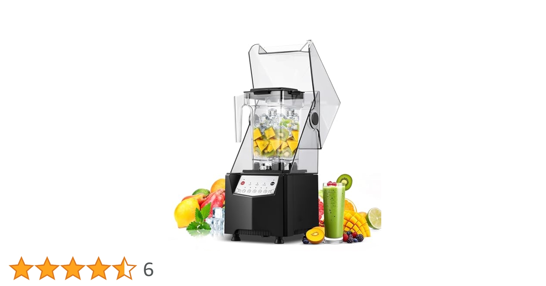 業務用 ブレンダー 1000W 2L 防音カバー付き Amazon | Huanyu 業務用ブレンダー 1000W/2L 防音カバー付き