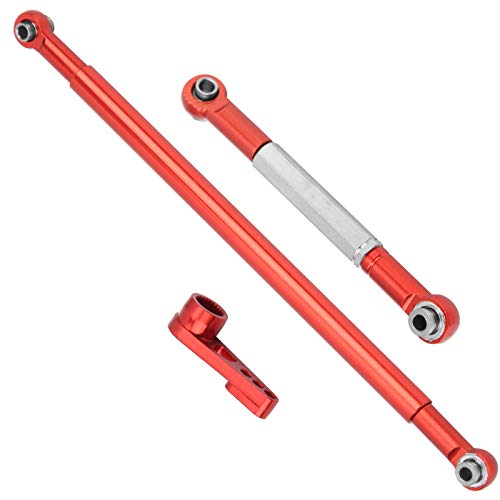 Drfeify Rc Car Steering Rod, Steering Rod Link Arm Aluminum Alloy Steering Link Rod Compatible With Mn86K 1/12 Rc Car(Red) #TOP6